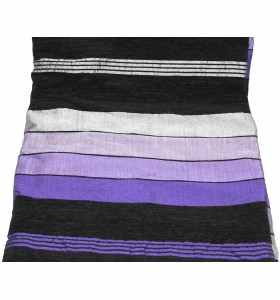 Blanket made of Silver, Black & Purple Sabra 2x3M