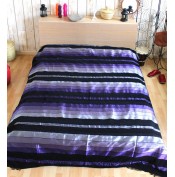 Couverture en sabra noir argent violet 2x3m