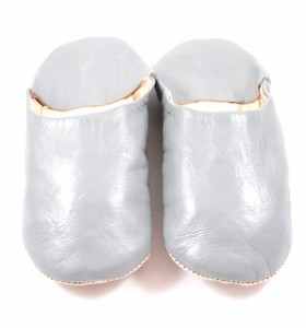 Flexible Slippers made of Grey Leather