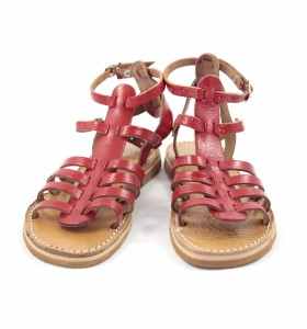 Sandales en cuir rouge BSIM 