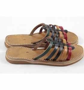 Sandales en cuir multicolores Firdaous