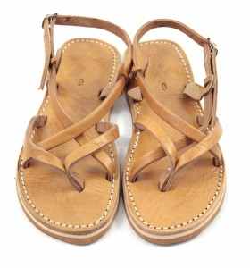 Sandales en cuir camel Anissa