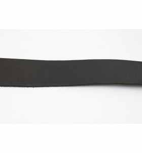 Cinturón de caballero de cuero negro liso  4 cm
