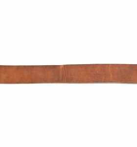 Cinturón de cuero marrón liso de 4 cm
