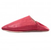 Babouches pointues maroc cuir rouge