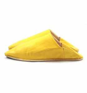 Traditional Slippers made of Yellow Soft Leather