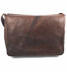 Shoulder Bag made of Brown Leather by Omar