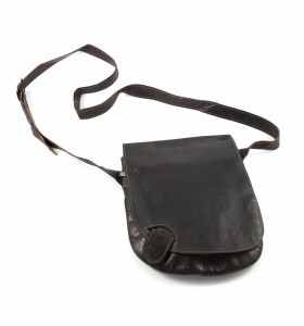 Handbag made of Dark Brown Leather by Alfa